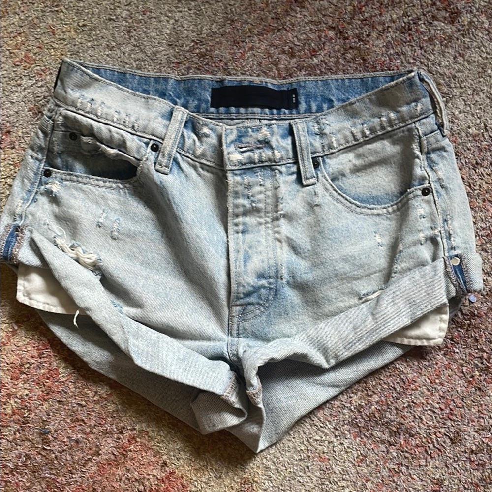 Alexander Wang Denim Distressed Women's Shorts